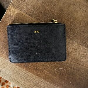 JW PEI Black Card Holder with Gold Accents